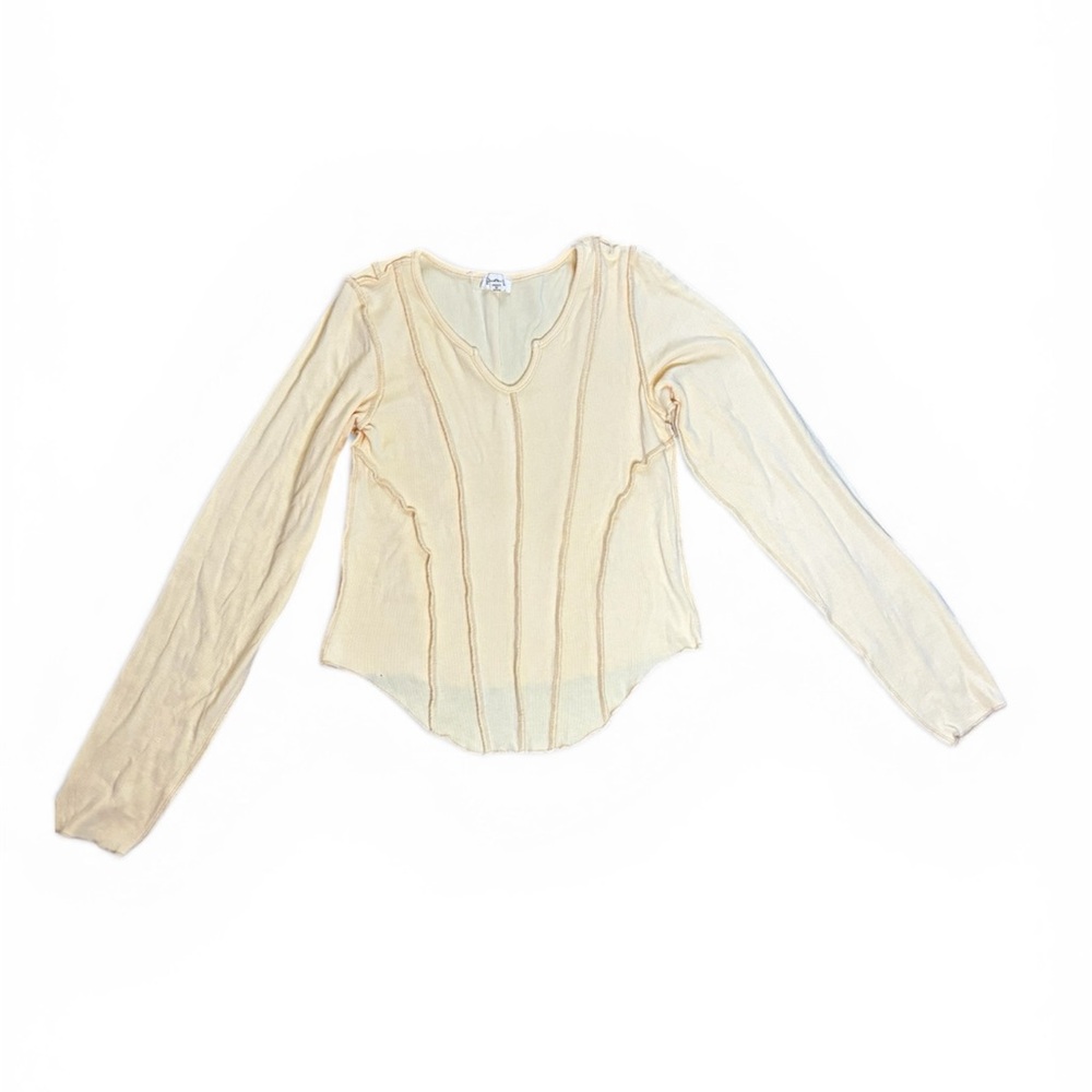 POL Butter Yellow Long Sleeve Women's Top